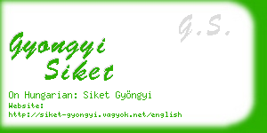gyongyi siket business card